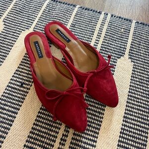Margaux Ruby Suede Ballet Mules 39M